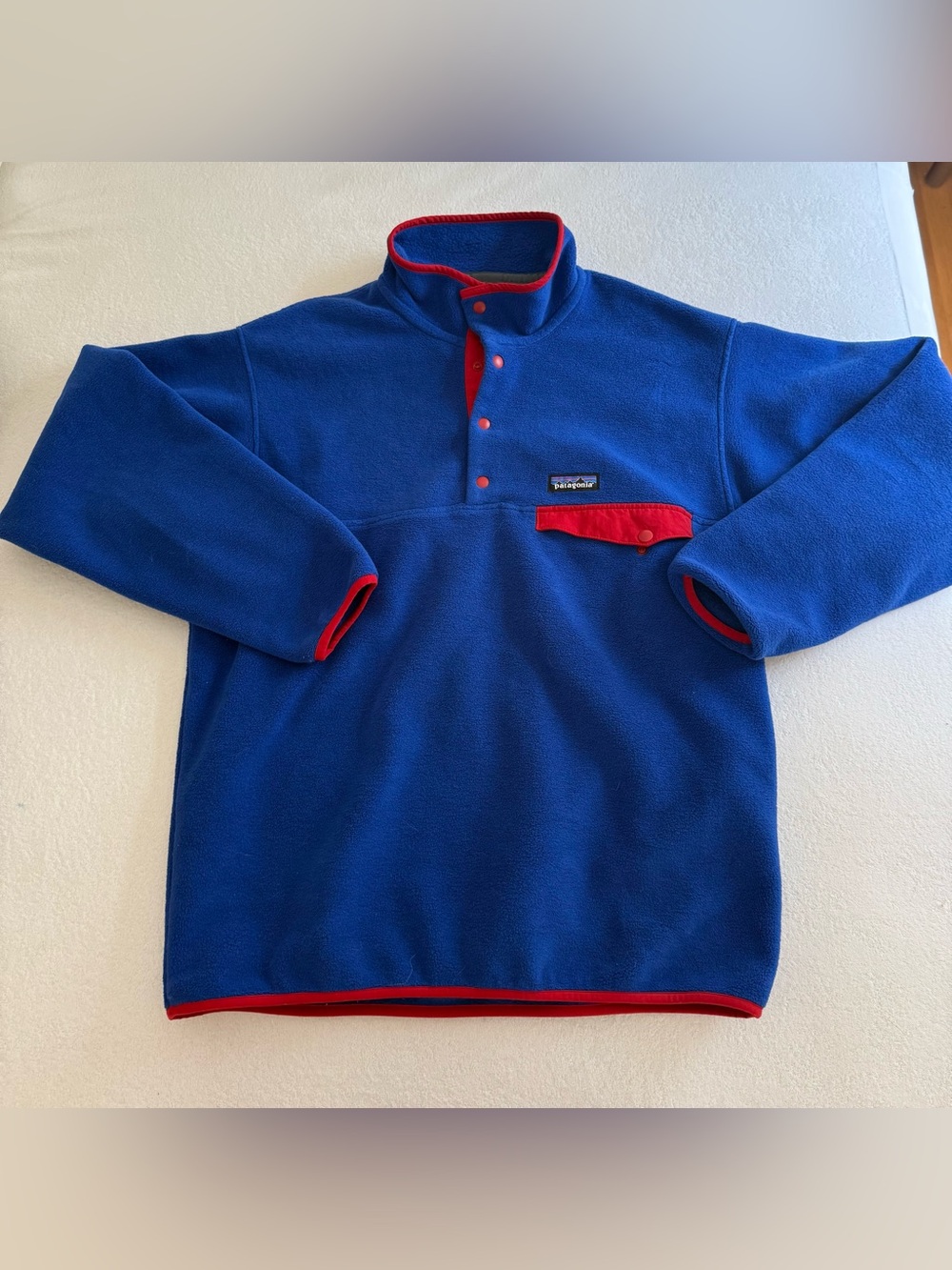 Patagonia Synchilla Fleece Pullover with Red Trim